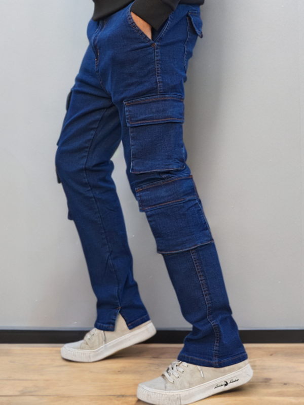 (8 pockets) Denim Cargo Ocean Breeze